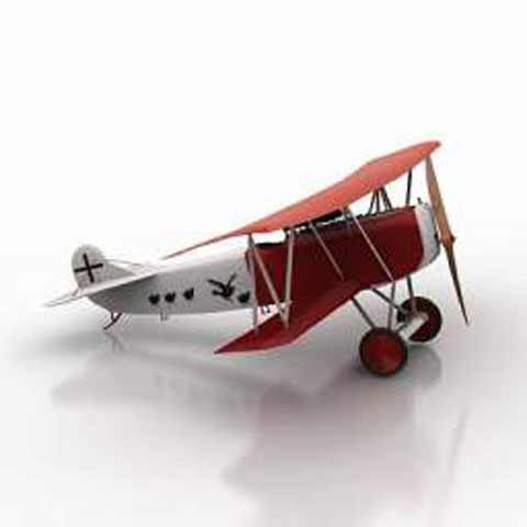 Free Airplane fokerr N9 3D model for 3ds Max Library Download